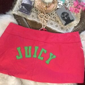 Vintage Juicy Couture Bright Pink Mini Skirt OG Y2k Medium Micro Love P&G Barbie